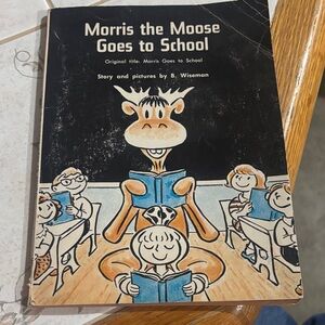 Morris the Moose Goes to School - Children's Picture Book, Black & Blue Cover